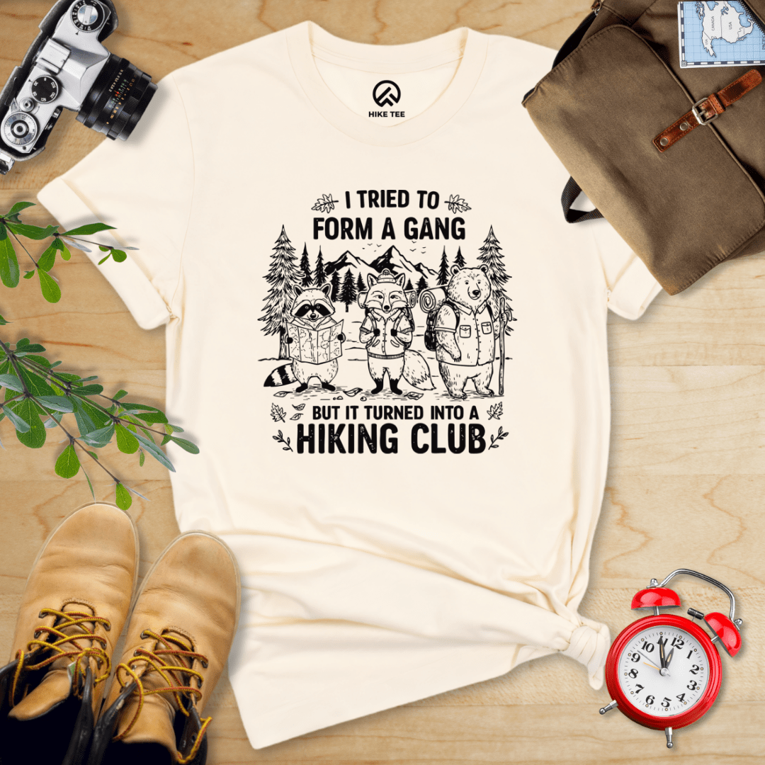 Hike Tee T-Shirt Natural / S Form a Gang Hiking Club Shirt