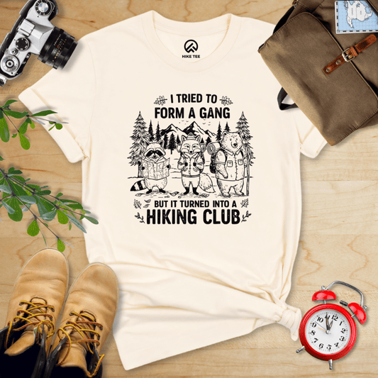 Hike Tee T-Shirt Natural / S Form a Gang Hiking Club Shirt