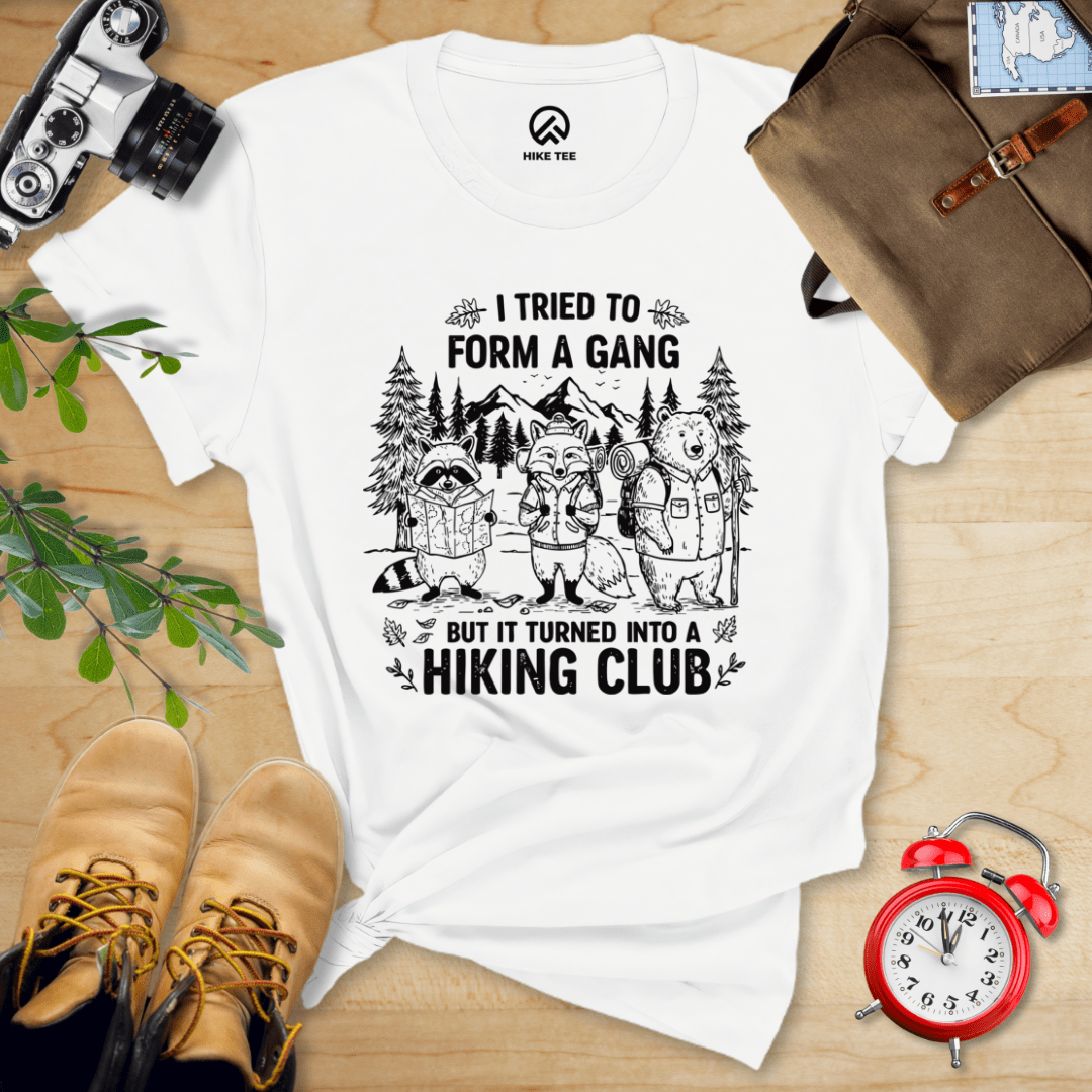 Hike Tee T-Shirt White / S Form a Gang Hiking Club Shirt