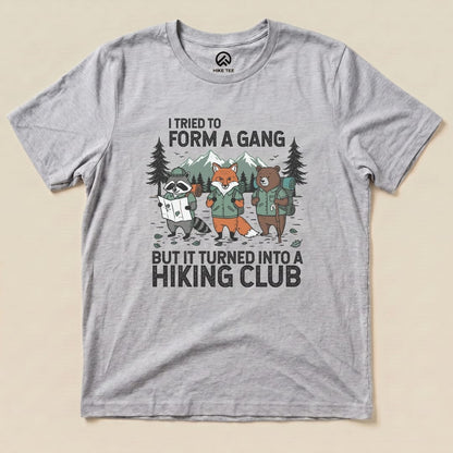 Form a Gang Hiking Shirt Hike Tee T-Shirt Athletic Heather / S