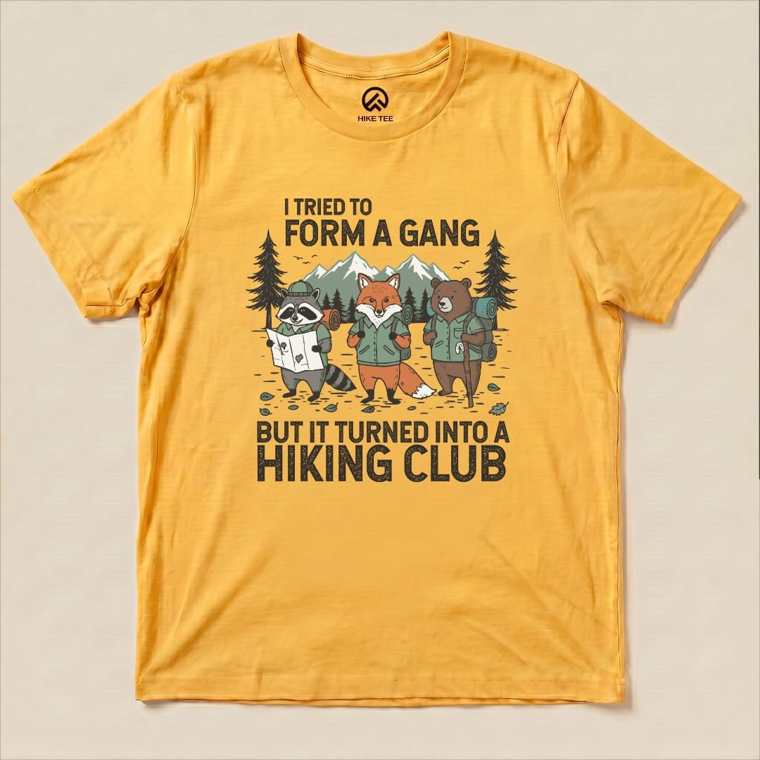 Form a Gang Hiking Shirt Hike Tee T-Shirt Gold / S