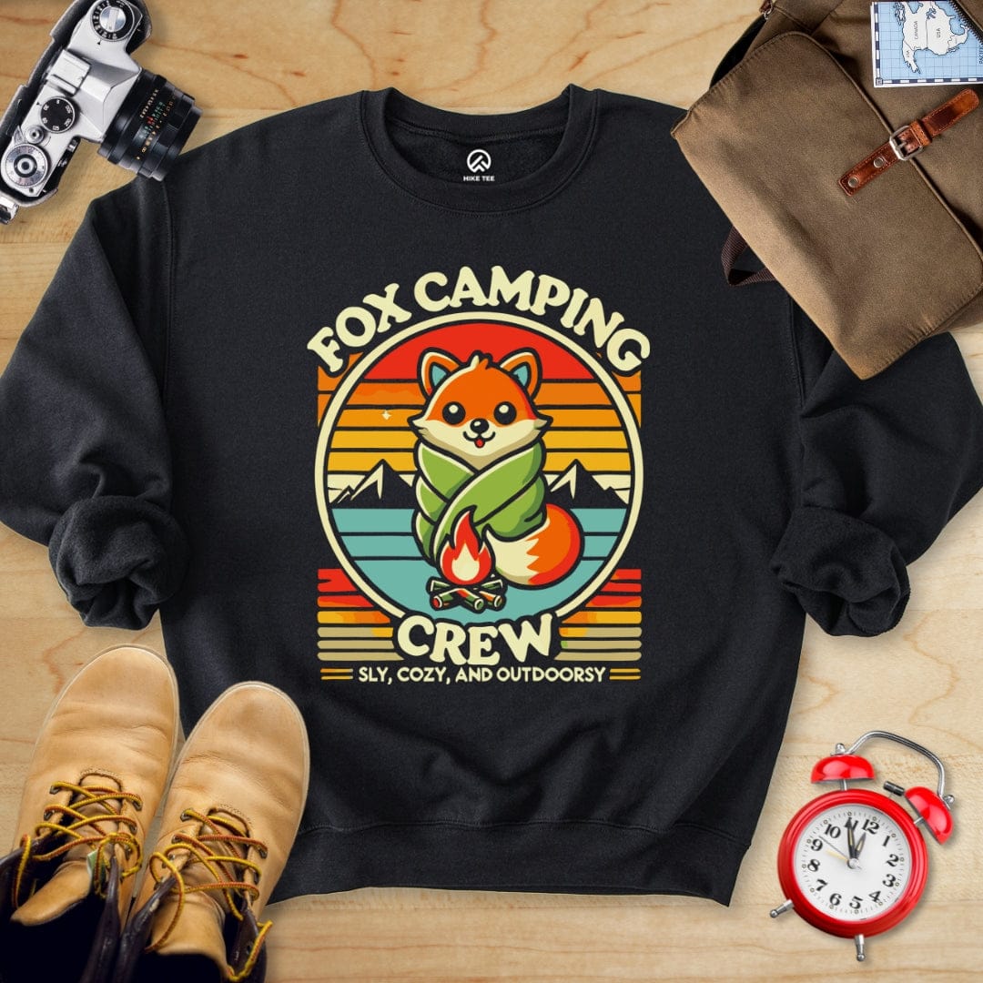Hike Tee Sweatshirt Black / S Fox Camping Crew Sweatshirt