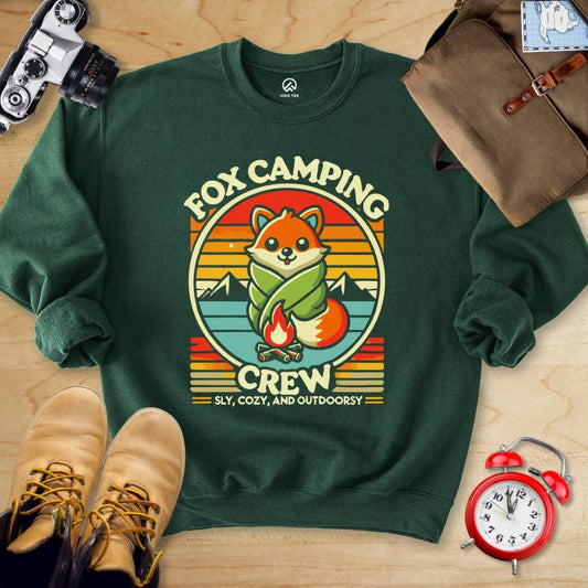 Hike Tee Sweatshirt Forest Green / S Fox Camping Crew Sweatshirt