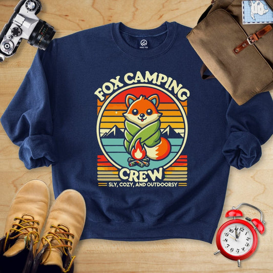 Hike Tee Sweatshirt Navy / S Fox Camping Crew Sweatshirt