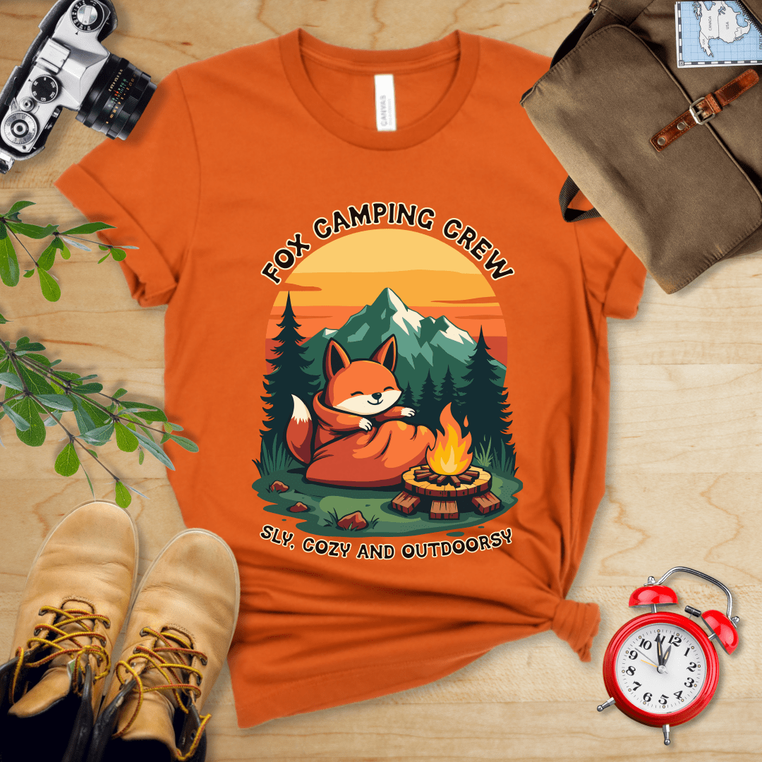 Printify T-Shirt Autumn / S Fox Camping Crew