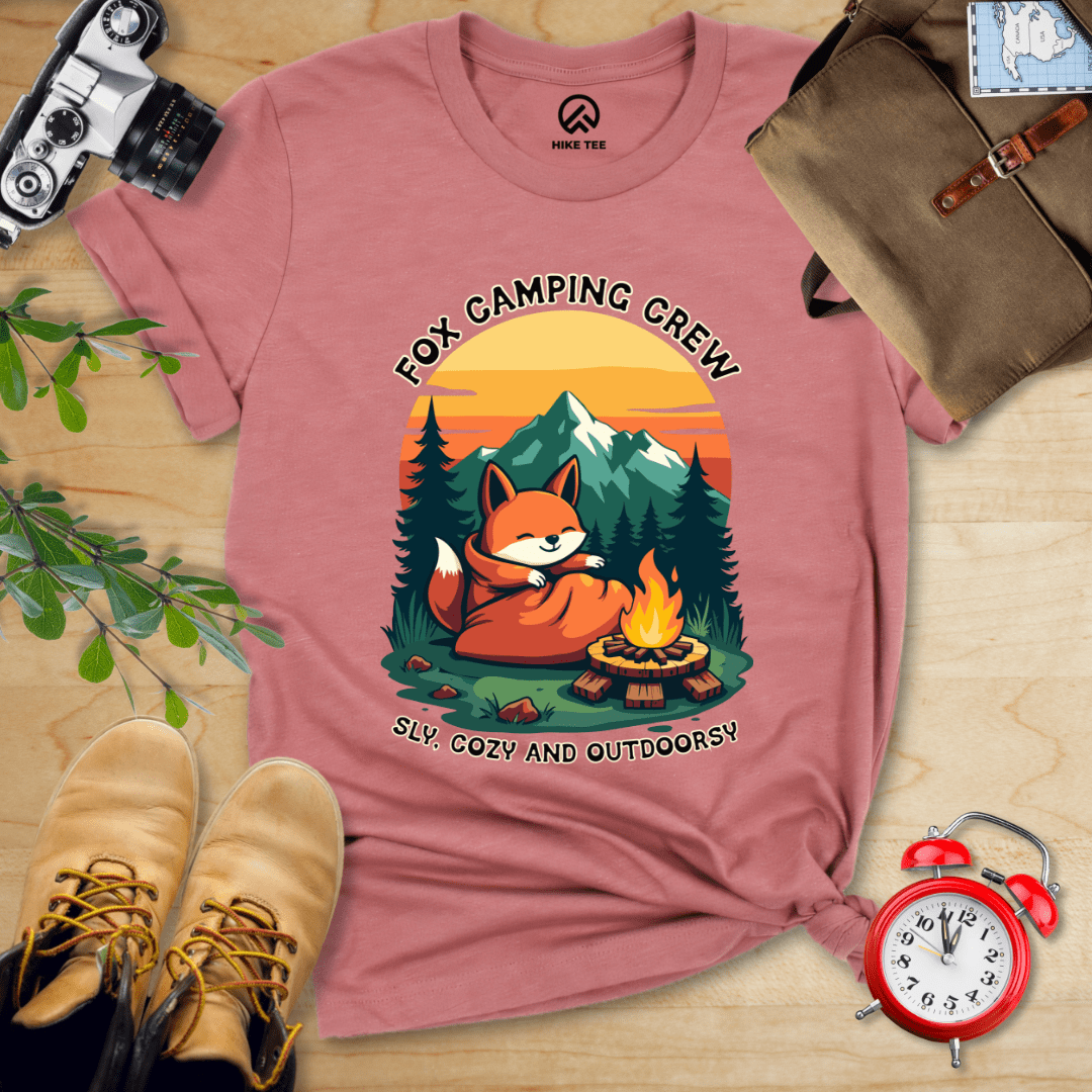 Hike Tee T-Shirt Heather Mauve / S Fox Camping Crew