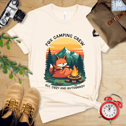 Printify T-Shirt Natural / S Fox Camping Crew