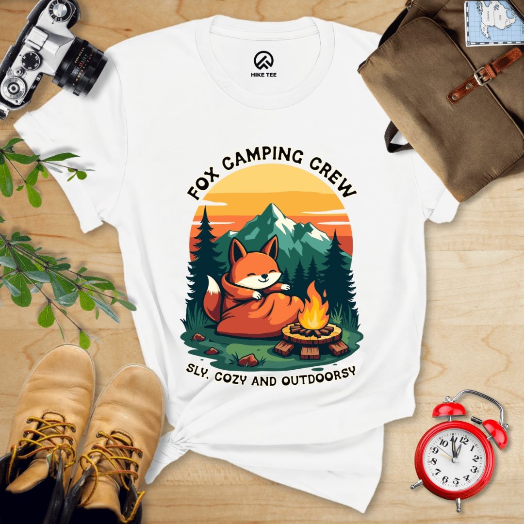Hike Tee T-Shirt White / S Fox Camping Crew