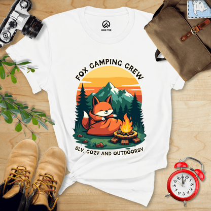 Hike Tee T-Shirt White / S Fox Camping Crew
