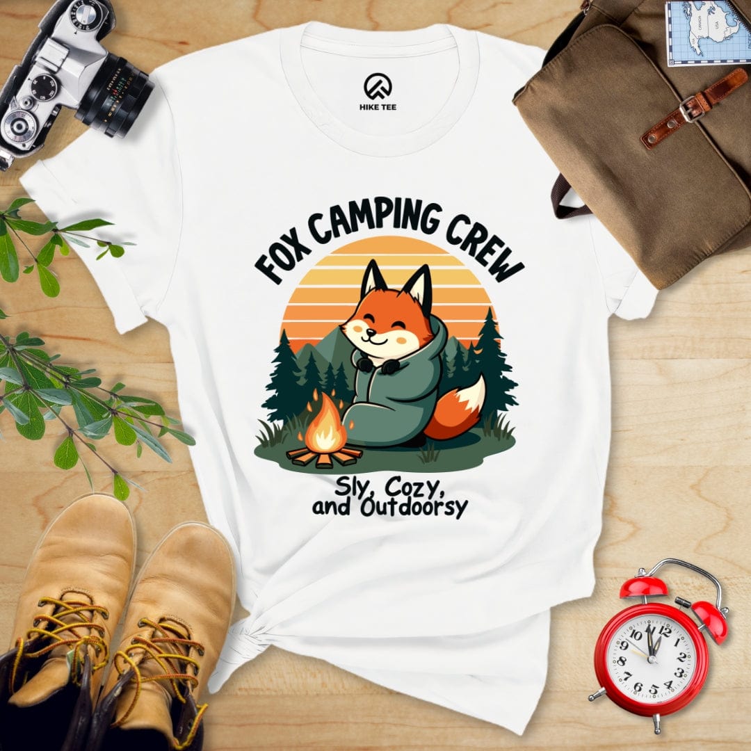 Hike Tee T-Shirt White / S Fox Camping Crew