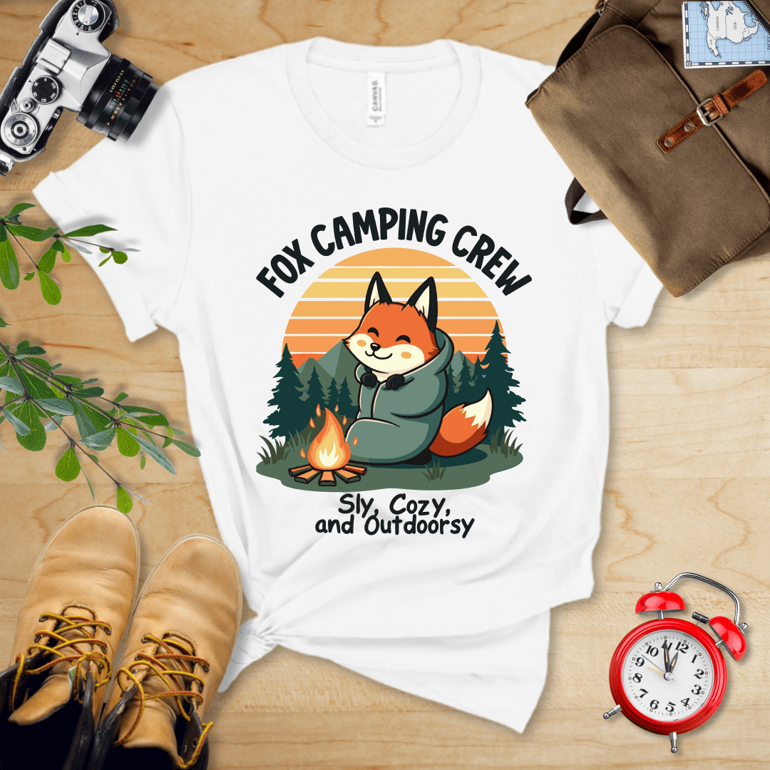 Hike Tee T-Shirt White / S Fox Camping Crew