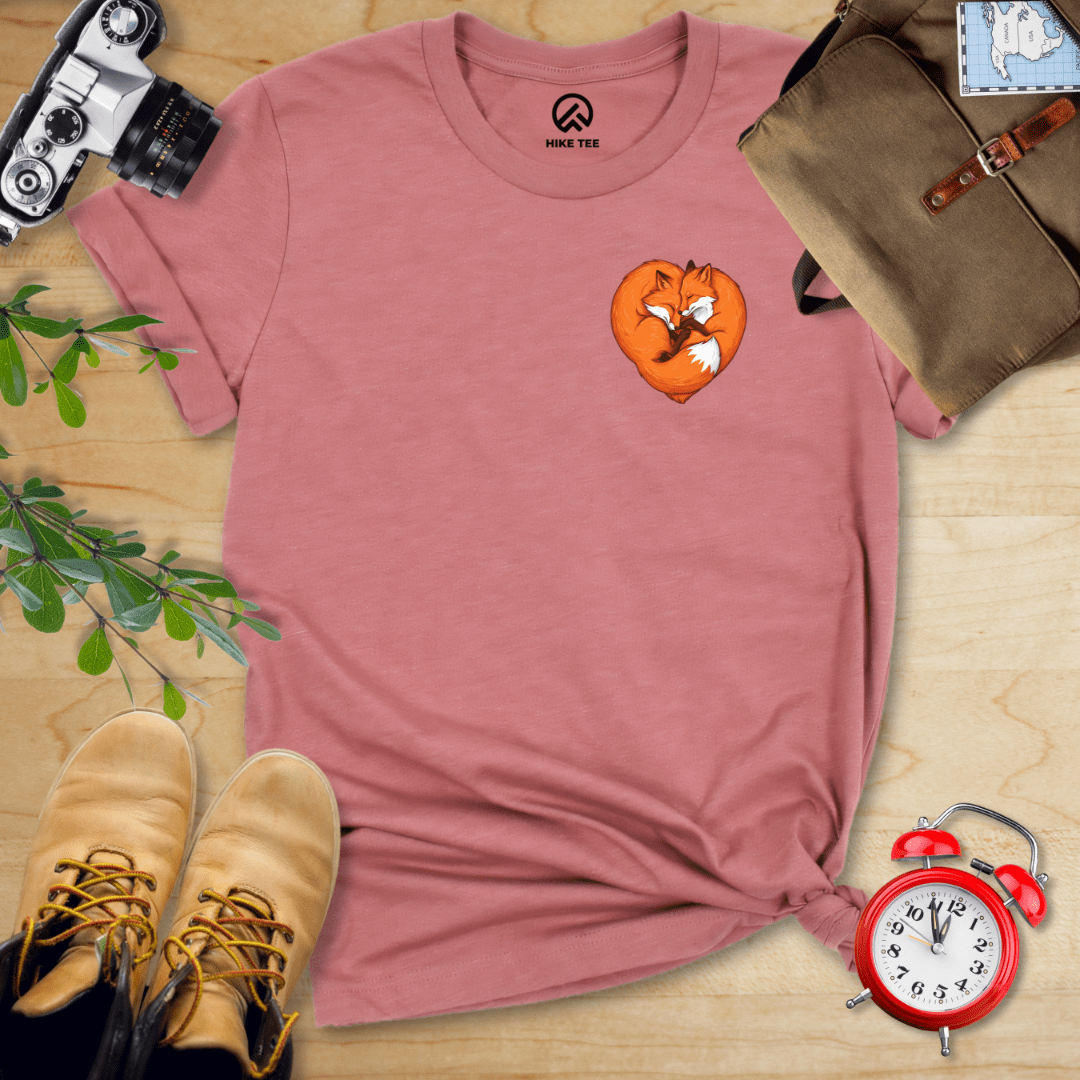Hike Tee T-Shirt Heather Mauve / S Fox Heart Shirt