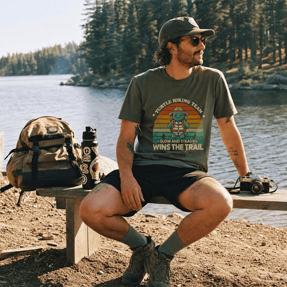 Funny Turtle Hiking Team Shirt