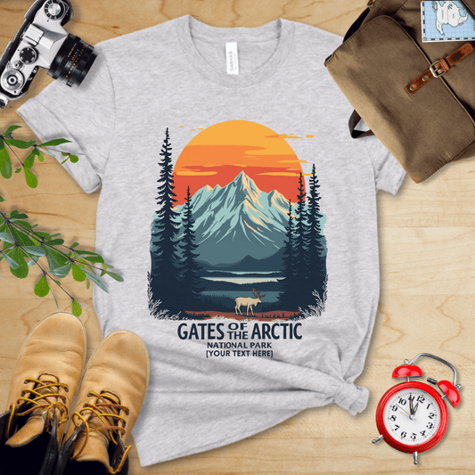 AnywherePOD T-Shirt Athletic Heather / S Gates of the Arctic National Park Shirt + Personalization