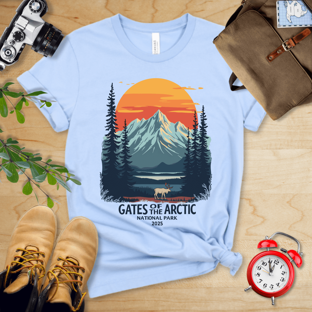 AnywherePOD T-Shirt Baby Blue / S Gates of the Arctic National Park Shirt + Personalization