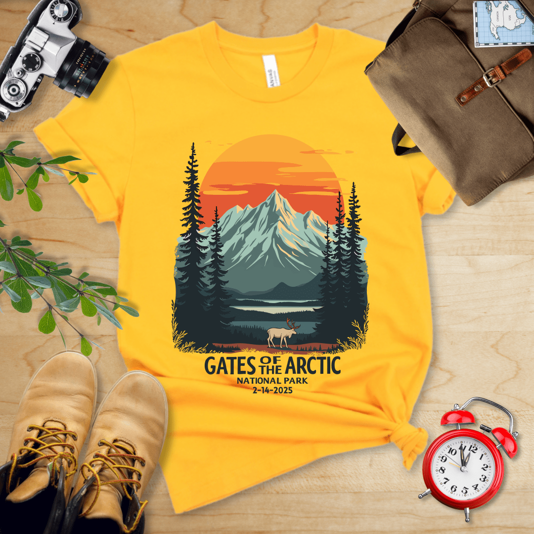 AnywherePOD T-Shirt Gold / S Gates of the Arctic National Park Shirt + Personalization