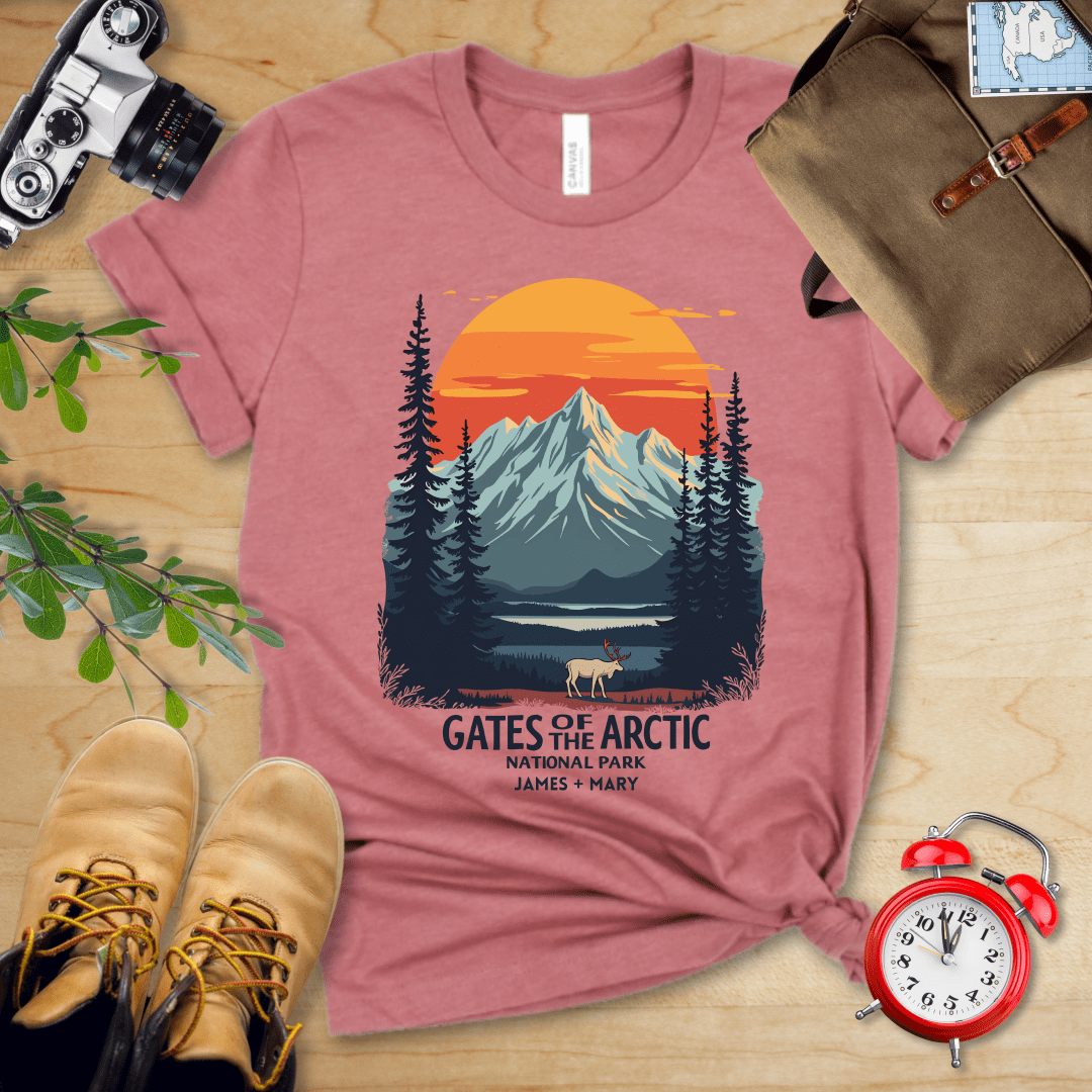 AnywherePOD T-Shirt Heather Mauve / S Gates of the Arctic National Park Shirt + Personalization