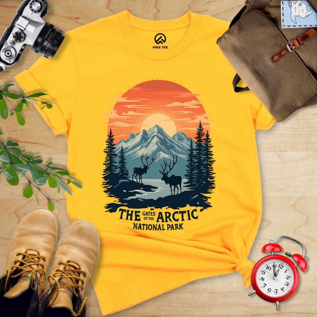Hike Tee T-Shirt Gold / S Gates of the Arctic National Park Shirt