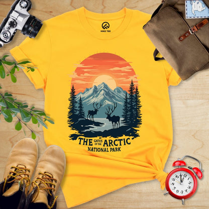 Hike Tee T-Shirt Gold / S Gates of the Arctic National Park Shirt