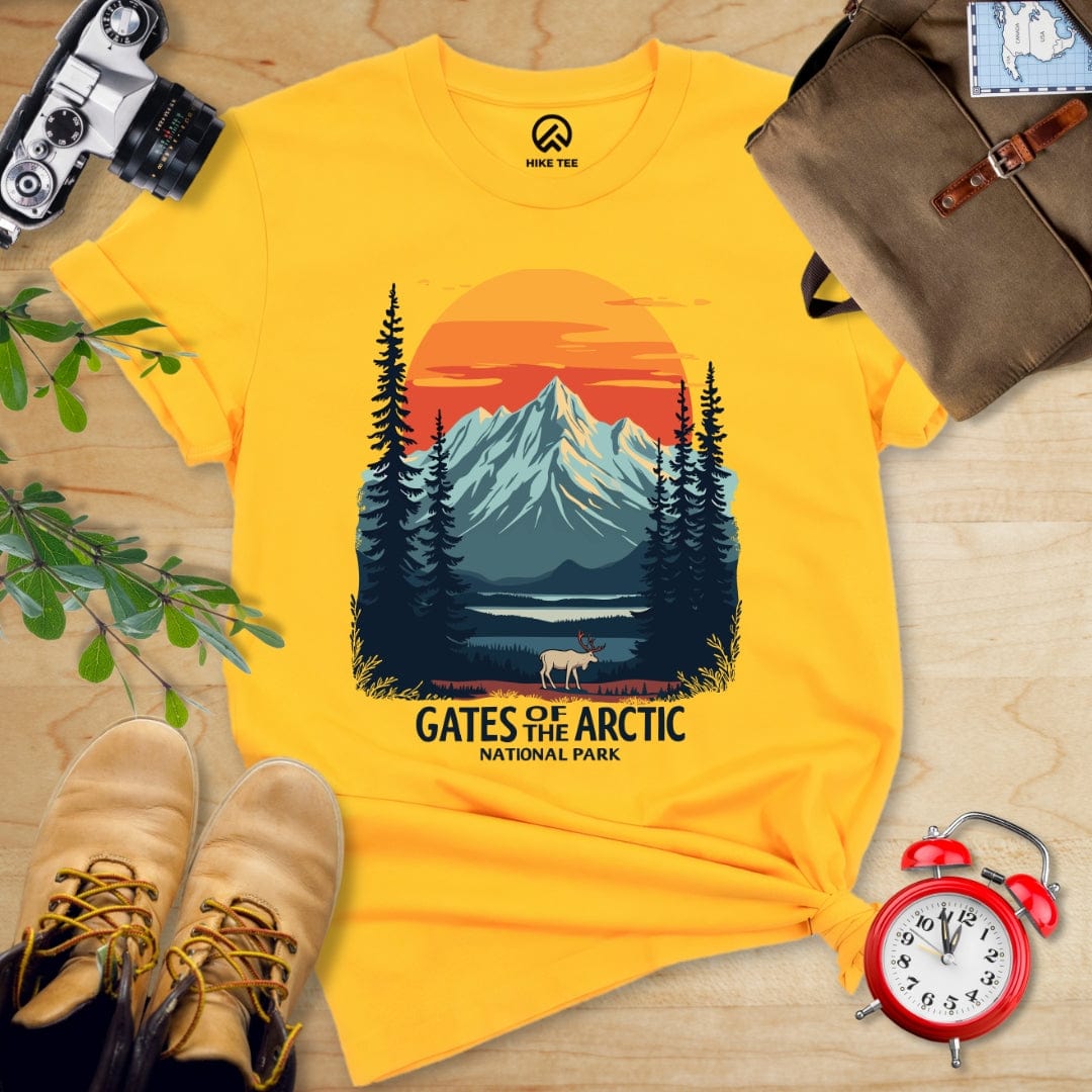 Hike Tee T-Shirt Gold / S Gates of the Arctic National Park Shirt