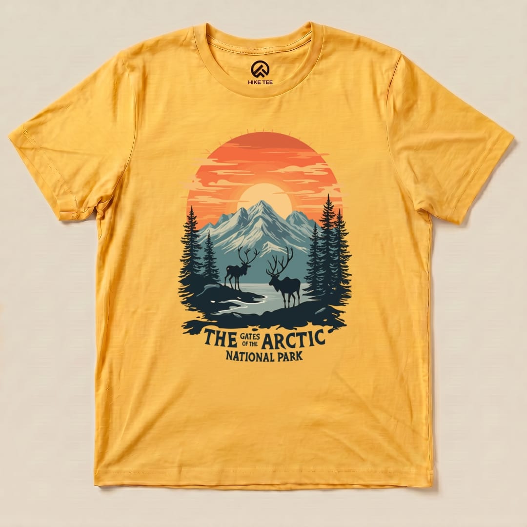 Hike Tee T-Shirt Gold / S Gates of the Arctic National Park Shirt