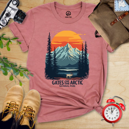 Hike Tee T-Shirt Heather Mauve / S Gates of the Arctic National Park Shirt