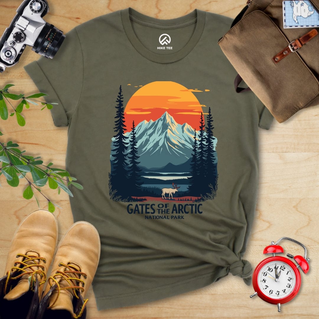 Hike Tee T-Shirt Military Green / S Gates of the Arctic National Park Shirt