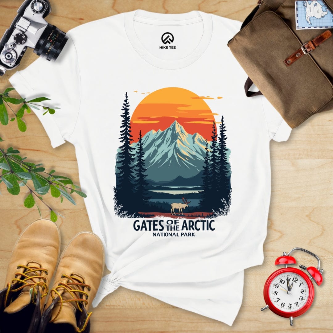 Hike Tee T-Shirt White / S Gates of the Arctic National Park Shirt