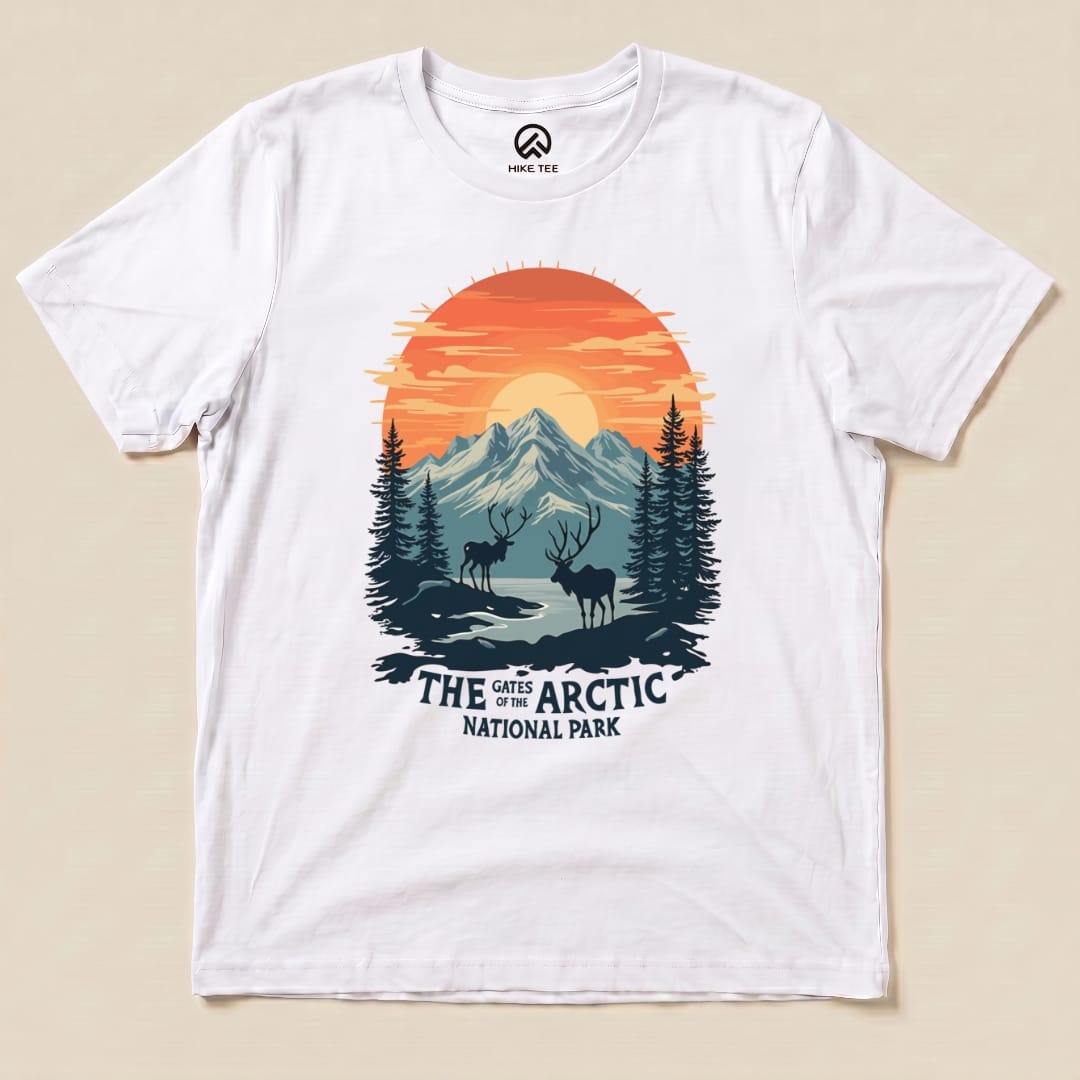 Hike Tee T-Shirt White / S Gates of the Arctic National Park Shirt