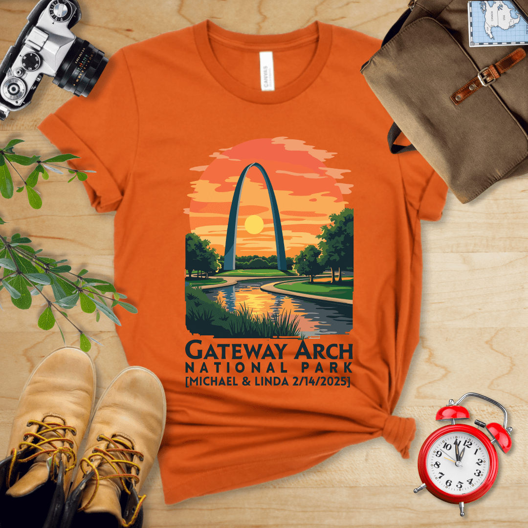 AnywherePOD T-Shirt Autumn / S Gateway Arch National Park Shirt + Personalization