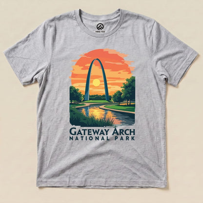 Hike Tee T-Shirt Athletic Heather / S Gateway Arch National Park Shirt