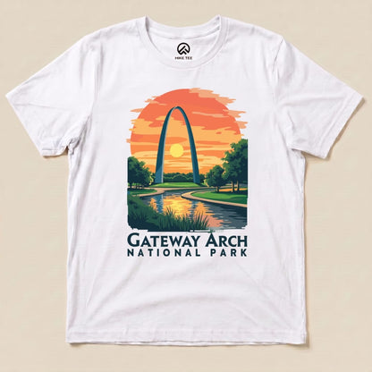 Hike Tee T-Shirt White / S Gateway Arch National Park Shirt