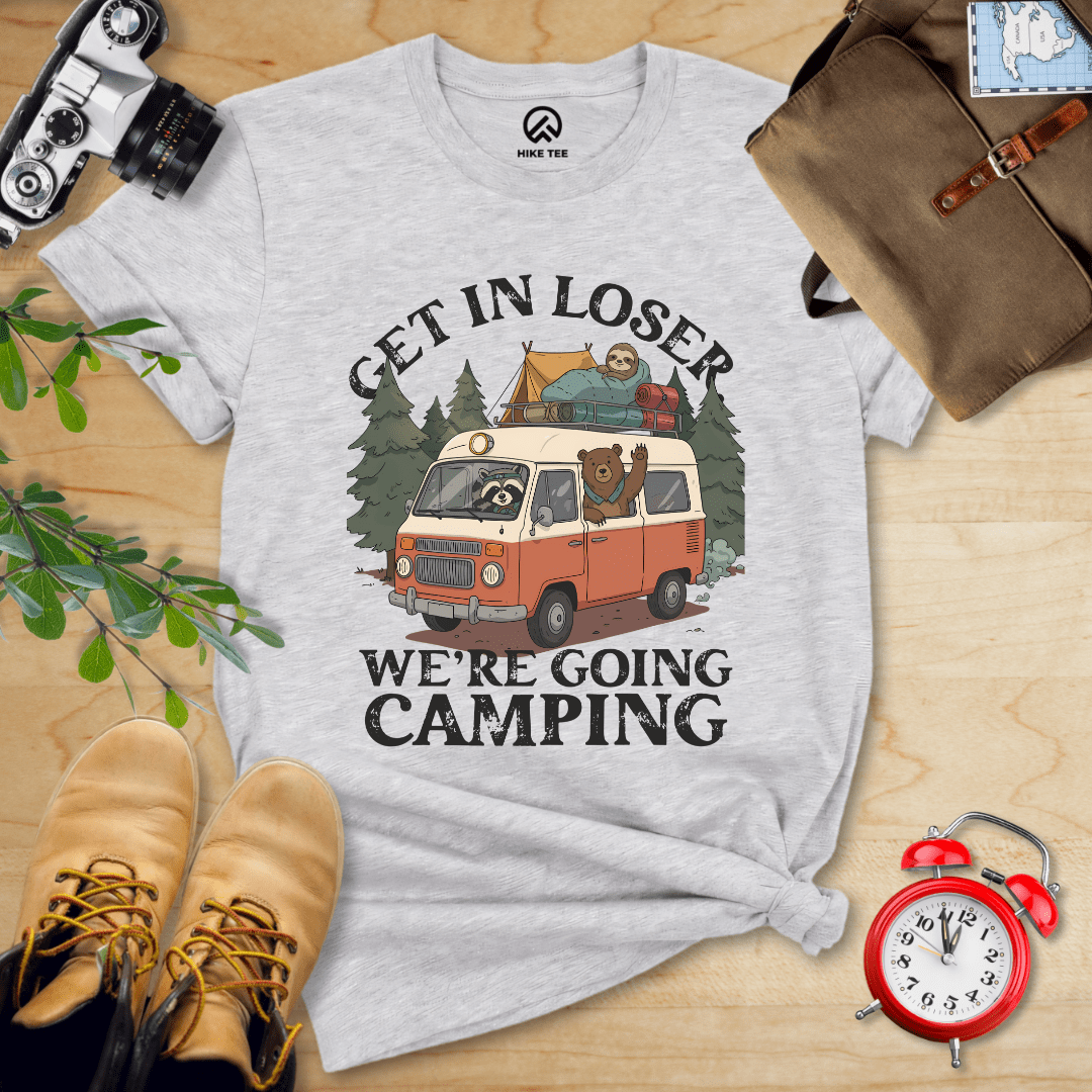 Hike Tee T-Shirt Athletic Heather / S Get In Loser Camping Shirt