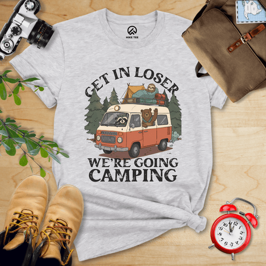 Hike Tee T-Shirt Athletic Heather / S Get In Loser Camping Shirt