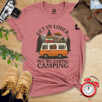 Hike Tee T-Shirt Heather Mauve / S Get in Loser Camping Shirt