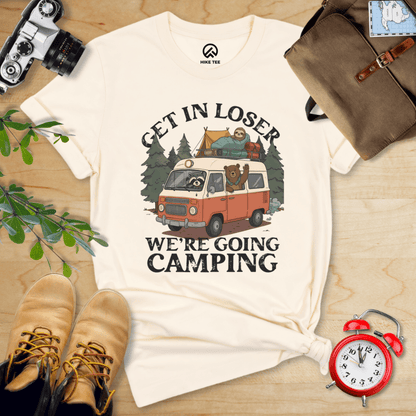 Hike Tee T-Shirt Natural / S Get In Loser Camping Shirt