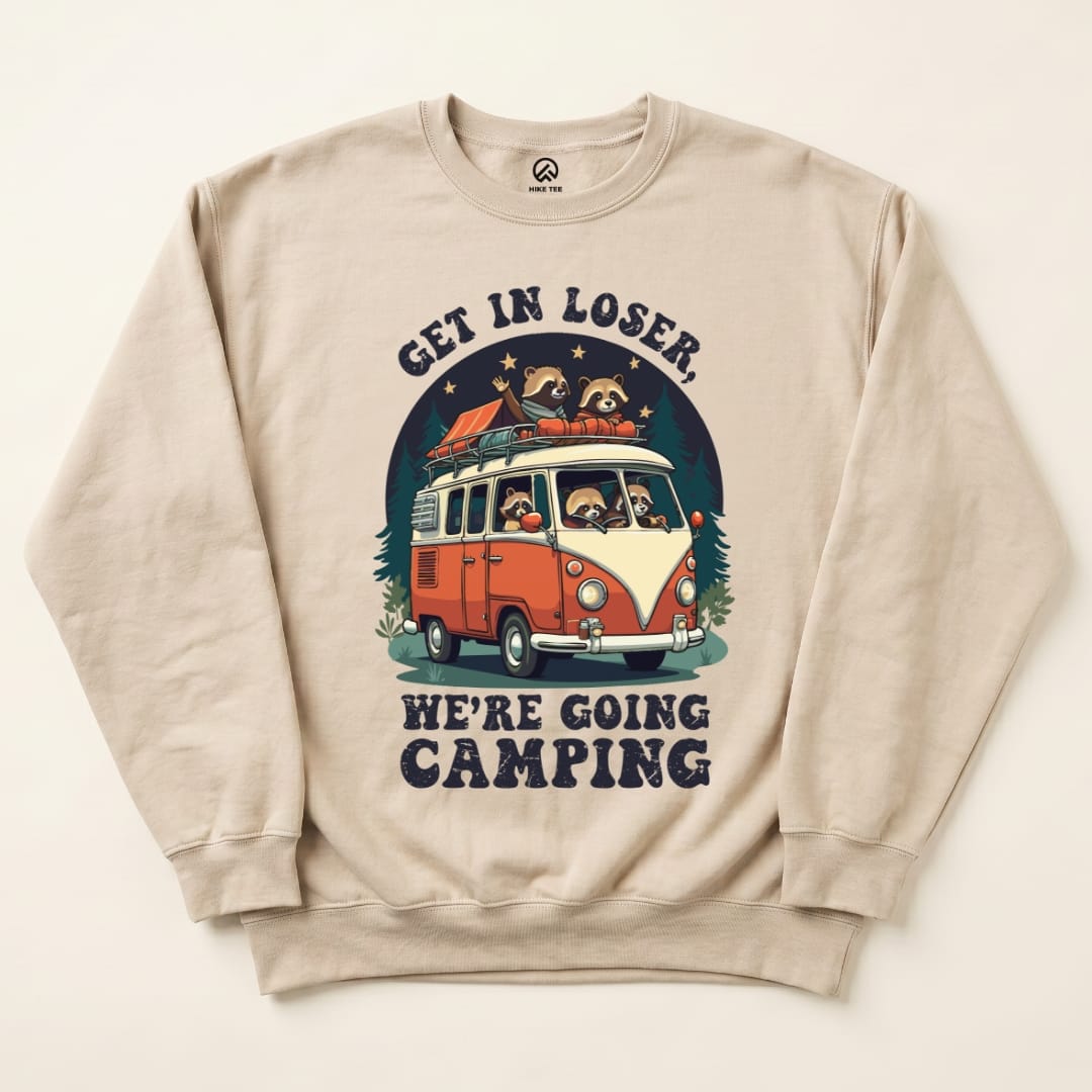Get in Loser Camping Sweatshirt Hike Tee Sweatshirt Sand / S