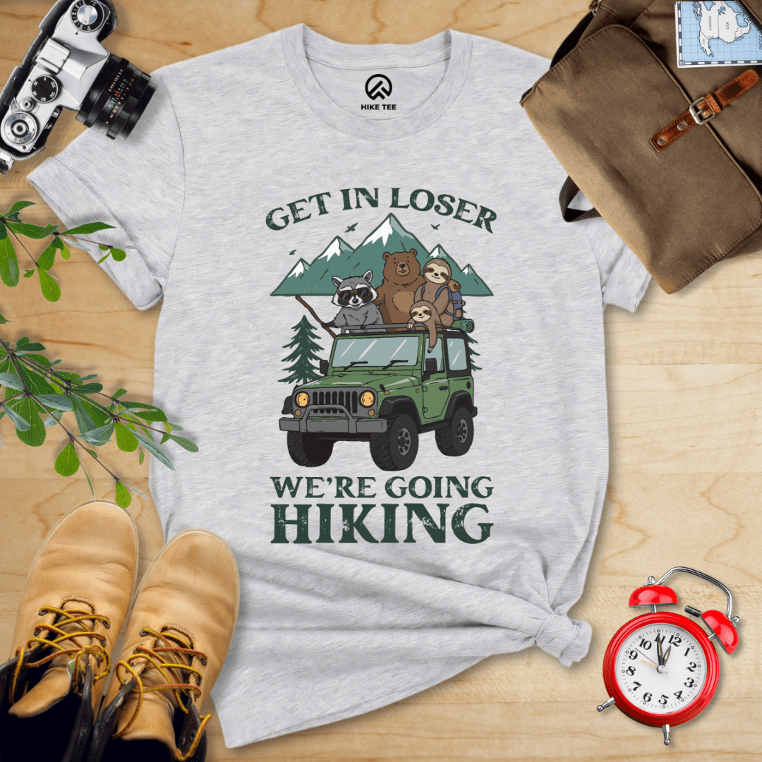 Hike Tee T-Shirt Athletic Heather / S Get In Loser Hiking Shirt