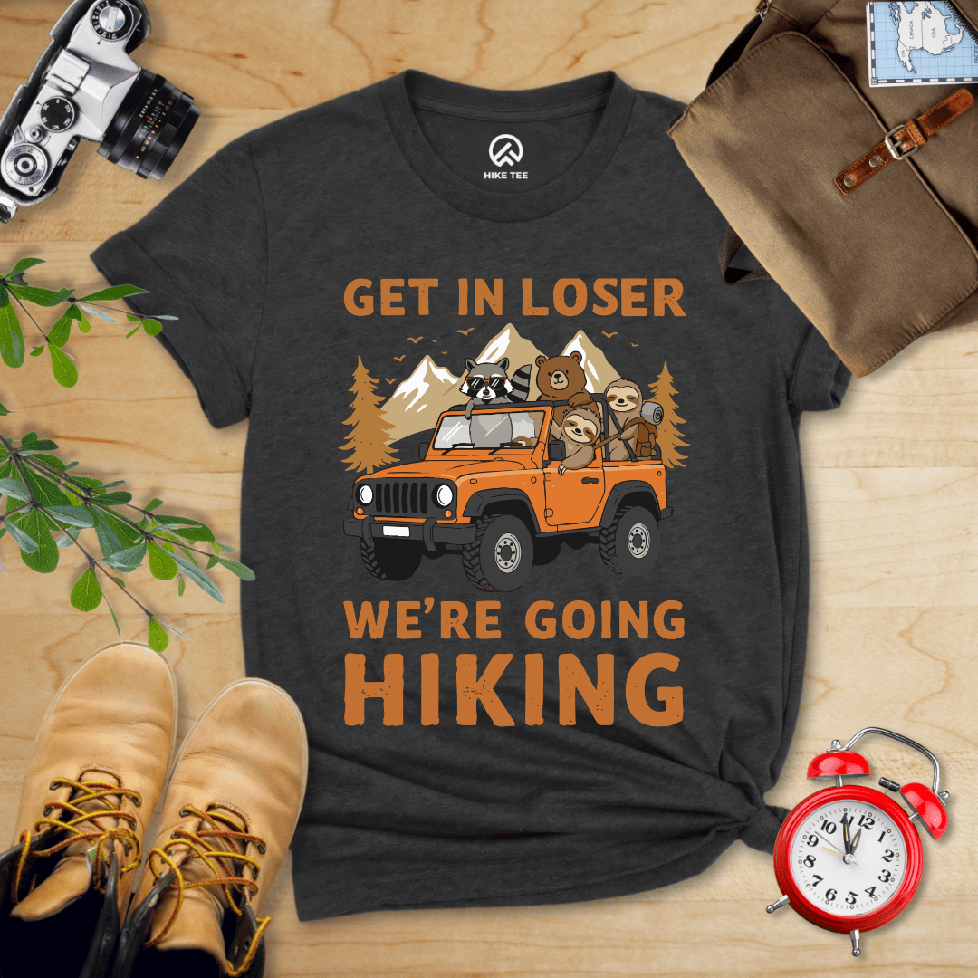 Hike Tee T-Shirt Dark Grey Heather / S Get in Loser Hiking Shirt