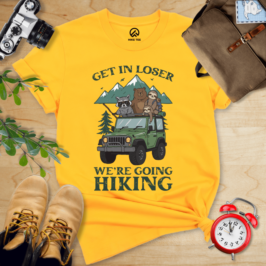 Hike Tee T-Shirt Gold / S Get In Loser Hiking Shirt