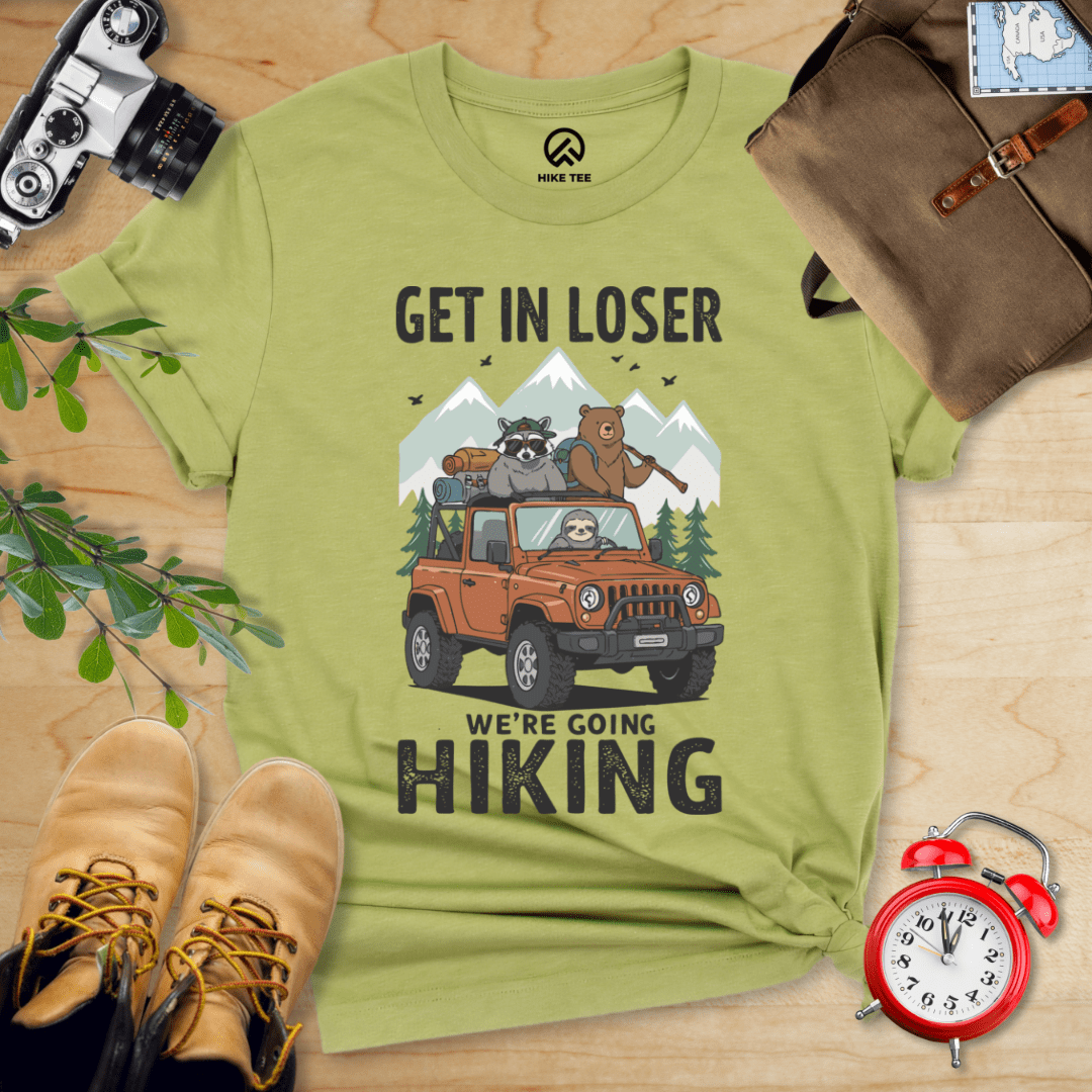 Hike Tee T-Shirt Heather Green / S Get in Loser Hiking Shirt