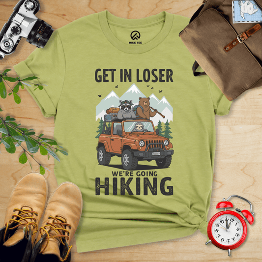 Hike Tee T-Shirt Heather Green / S Get in Loser Hiking Shirt