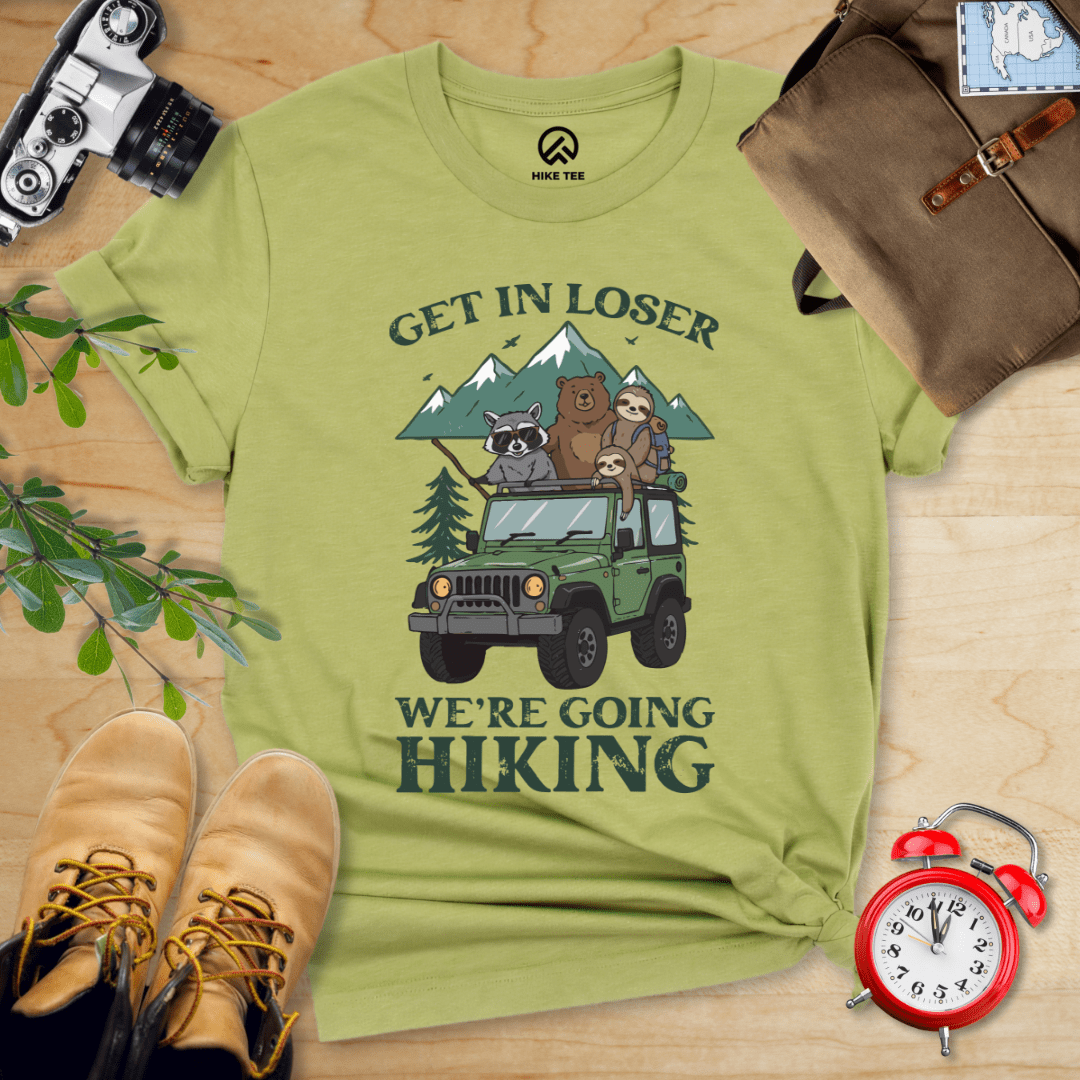 Hike Tee T-Shirt Heather Green / S Get In Loser Hiking Shirt