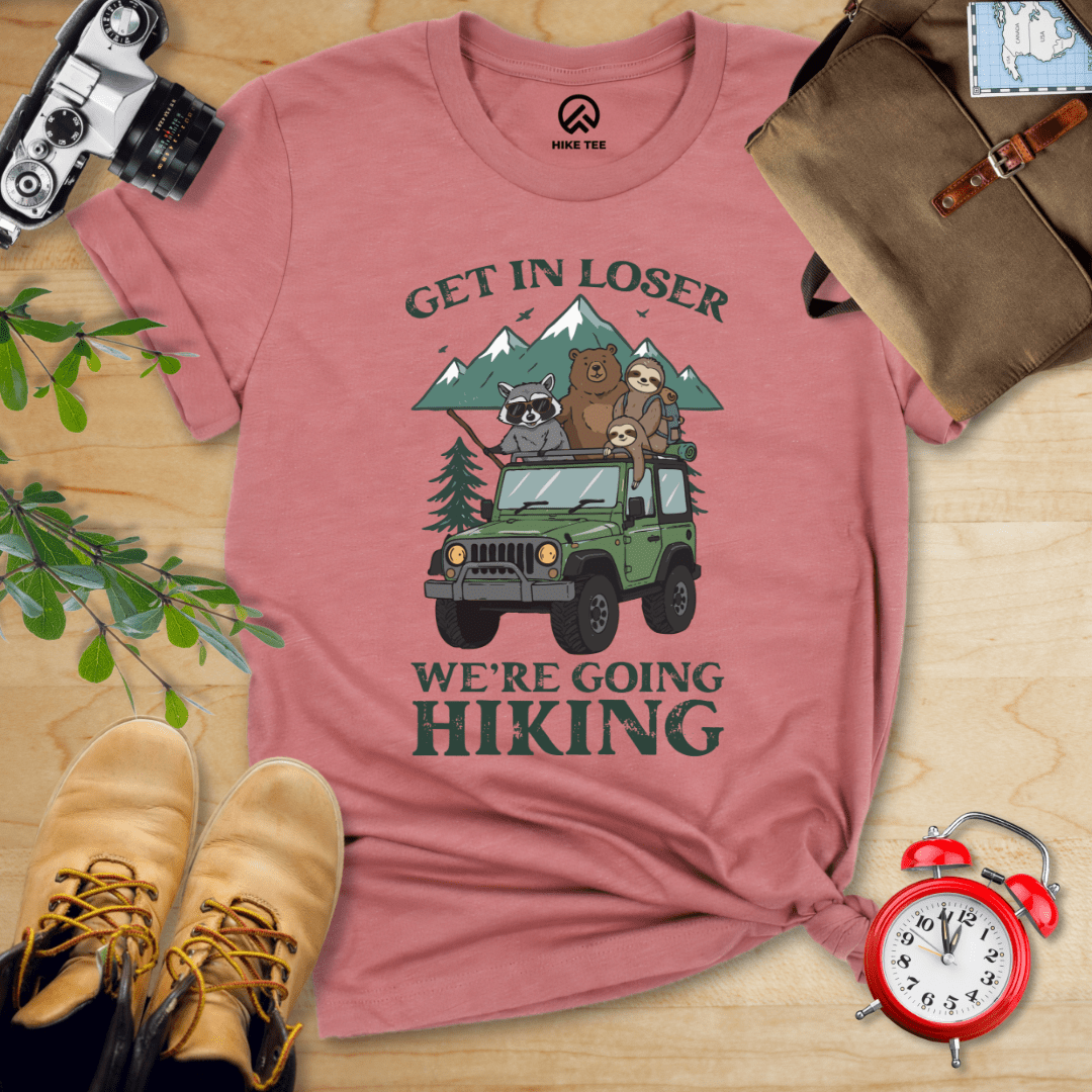 Hike Tee T-Shirt Heather Mauve / S Get In Loser Hiking Shirt