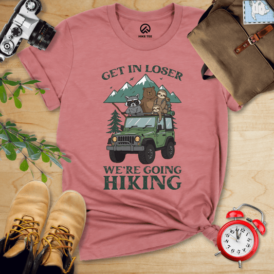 Hike Tee T-Shirt Heather Mauve / S Get In Loser Hiking Shirt
