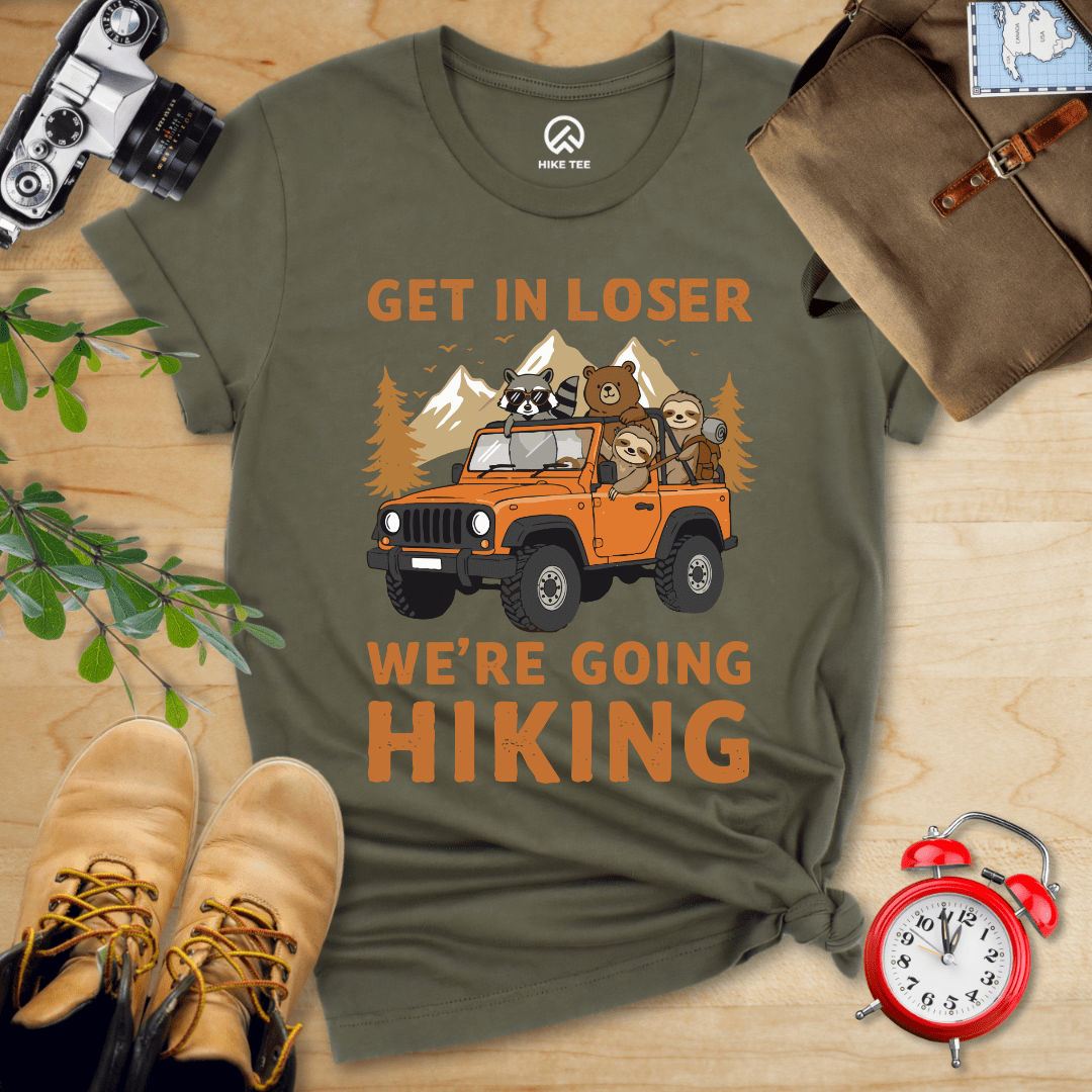 Hike Tee T-Shirt Military Green / S Get in Loser Hiking Shirt