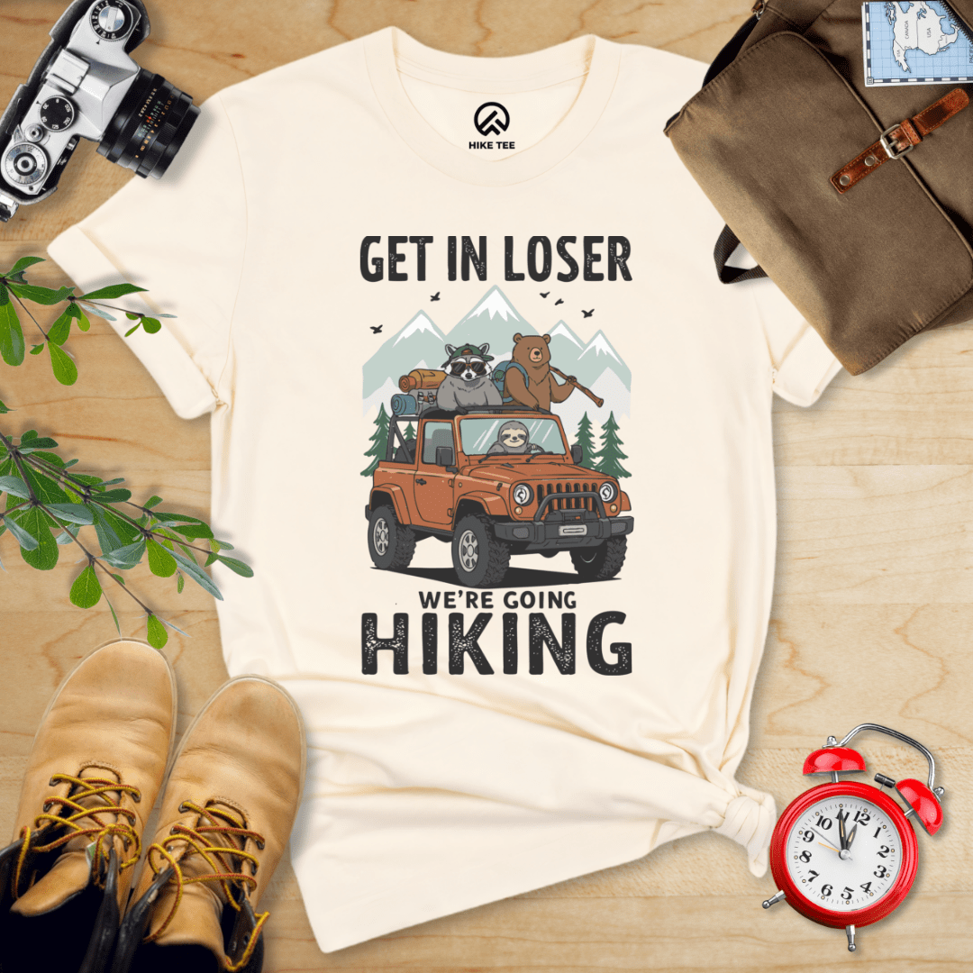 Hike Tee T-Shirt Natural / S Get in Loser Hiking Shirt