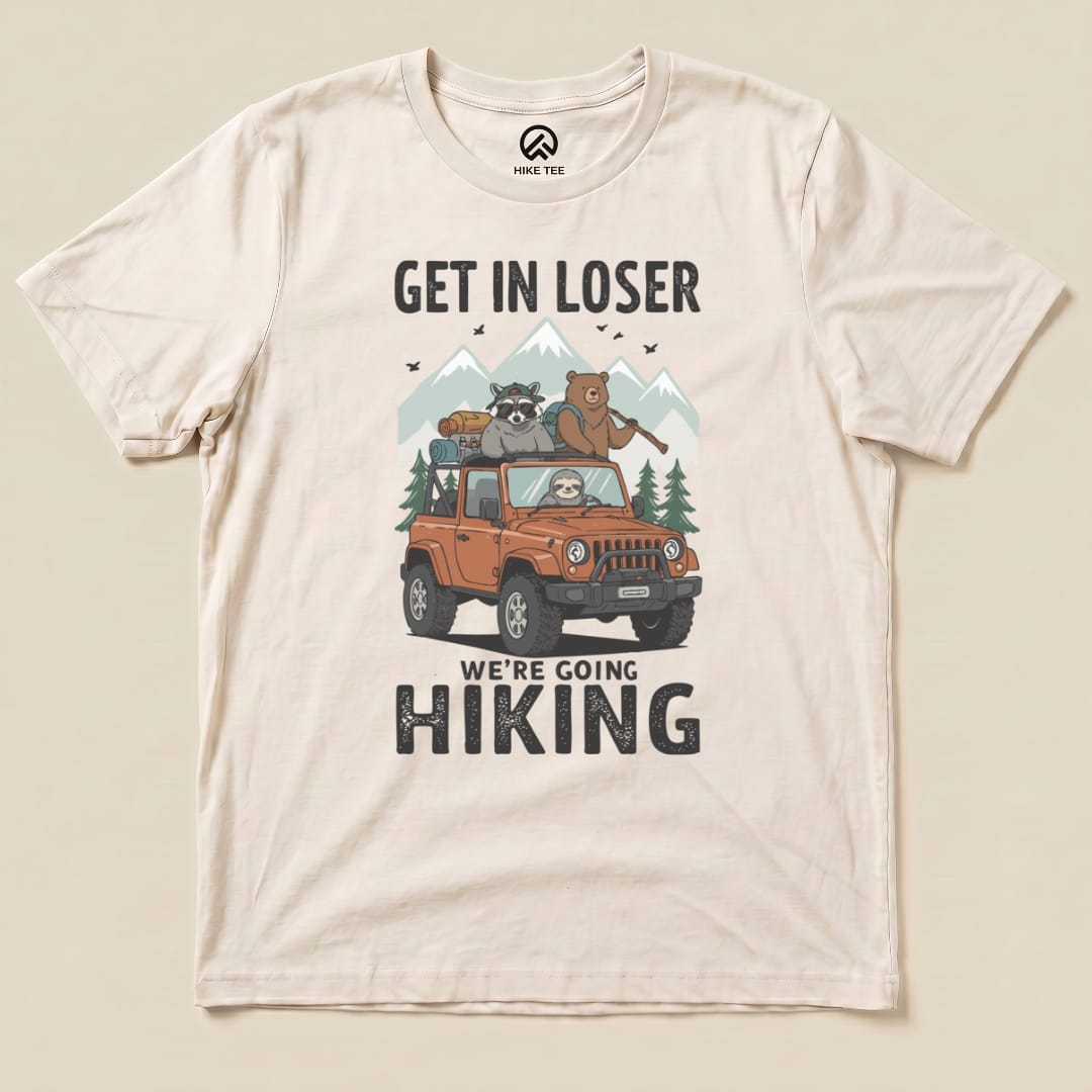 Hike Tee T-Shirt Natural / S Get in Loser Hiking Shirt
