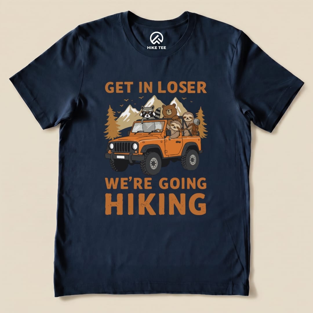 Get in Loser Hiking Shirt Hike Tee T-Shirt Navy / S