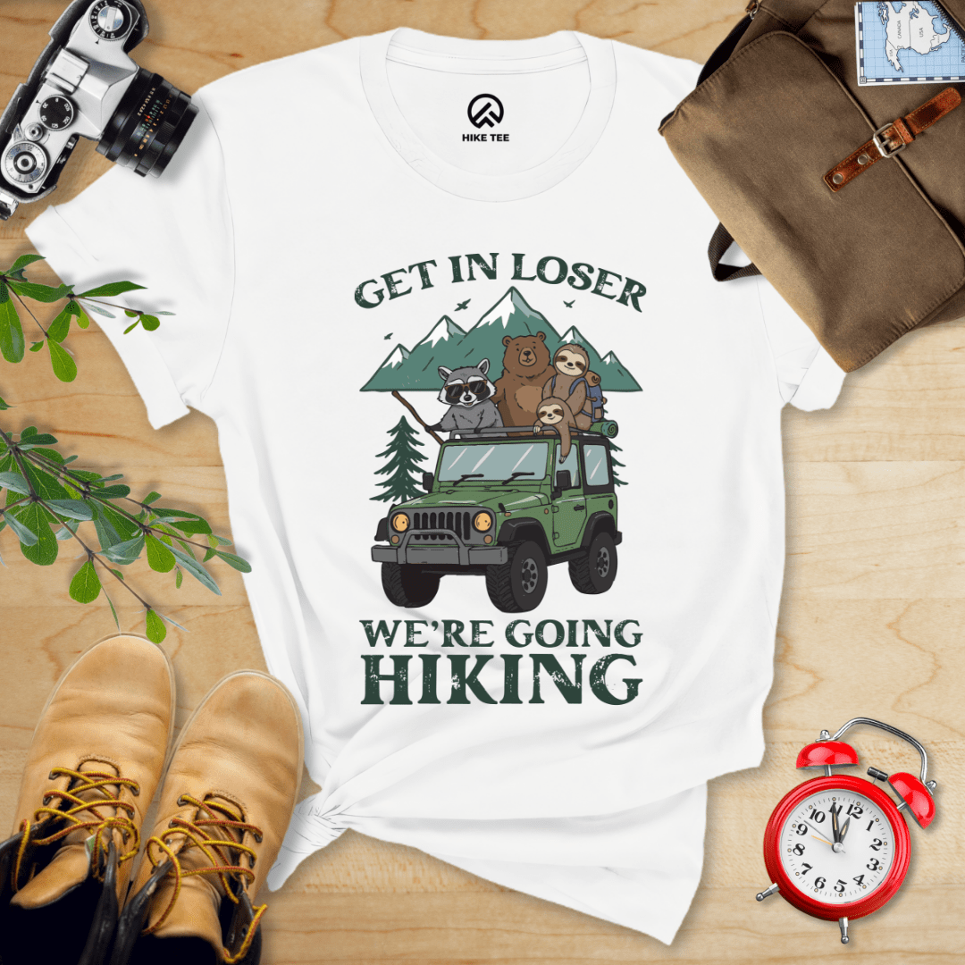 Hike Tee T-Shirt White / S Get In Loser Hiking Shirt